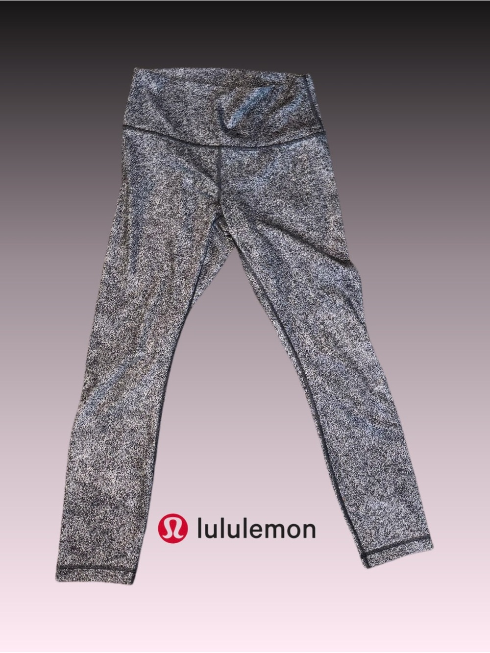 Lululemon High-Rise Speckled Black & White Leggings 8